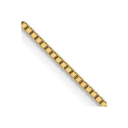 .8mm Box with Spring Ring Clasp Chain - Yellow Gold