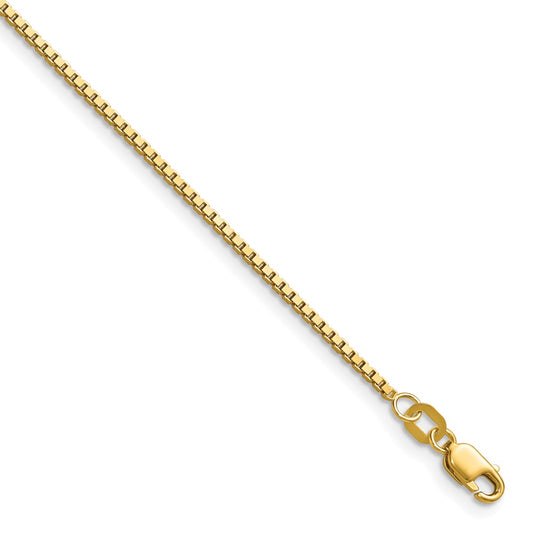 1.2mm Box Chain - Yellow Gold