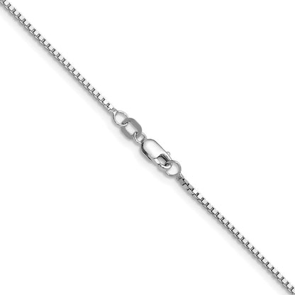 1.2mm Box Chain - White Gold