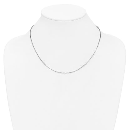 1.2mm Box Chain - White Gold