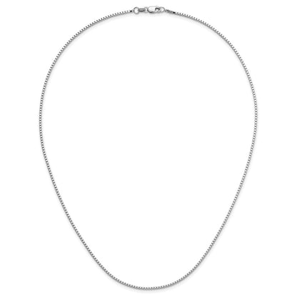 1.2mm Box Chain - White Gold
