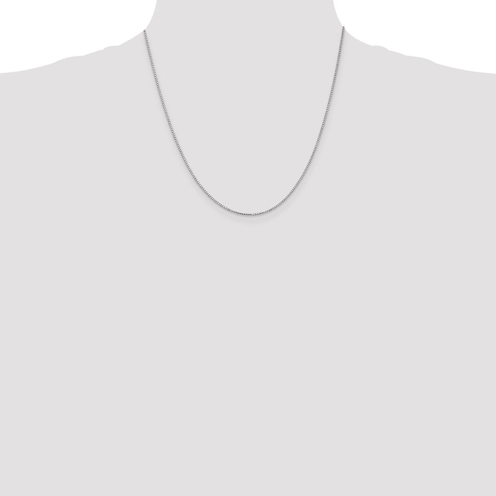 1.2mm Box Chain - White Gold