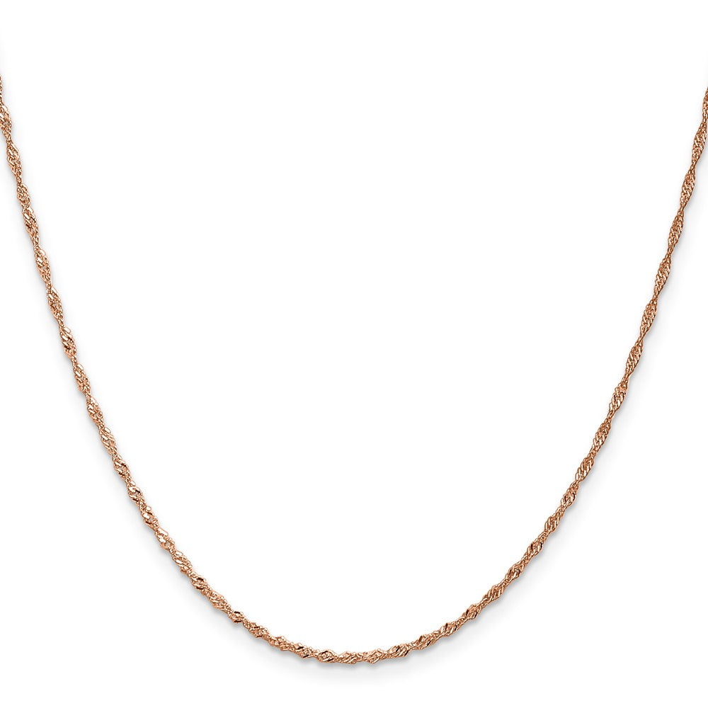 1mm Singapore with Lobster Clasp Chain - Rose Gold