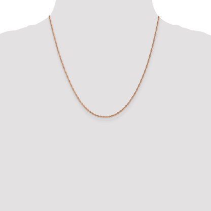1mm Singapore with Lobster Clasp Chain - Rose Gold