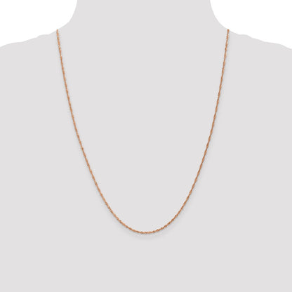 1mm Singapore with Lobster Clasp Chain - Rose Gold