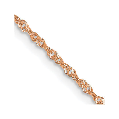 1mm Singapore with Lobster Clasp Chain - Rose Gold