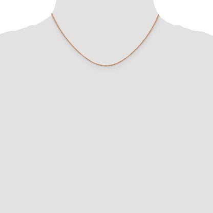 1.1mm Flat Cable Chain - Rose Gold