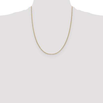 1mm D/C Open Franco Chain - Yellow Gold