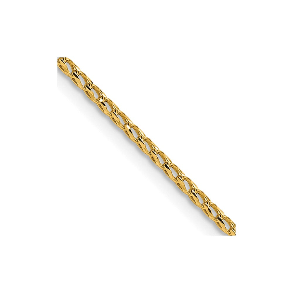 1mm D/C Open Franco Chain - Yellow Gold