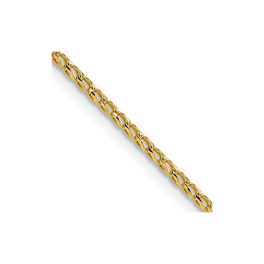 1mm D/C Open Franco Chain - Yellow Gold