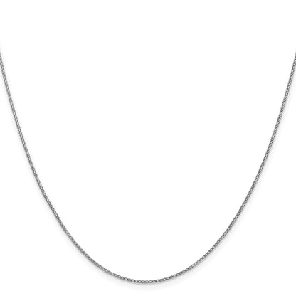 1mm D/C Open Franco Chain - White Gold