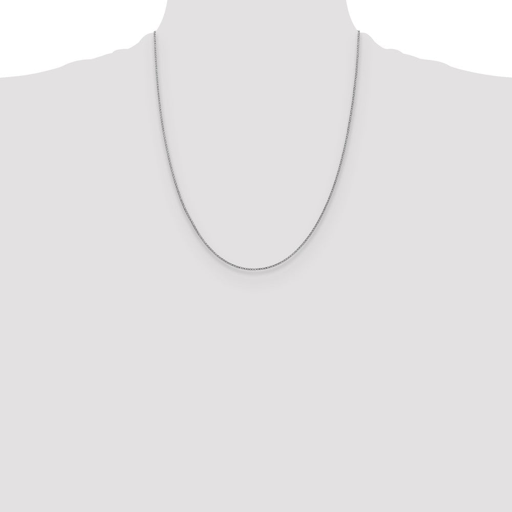 1mm D/C Open Franco Chain - White Gold
