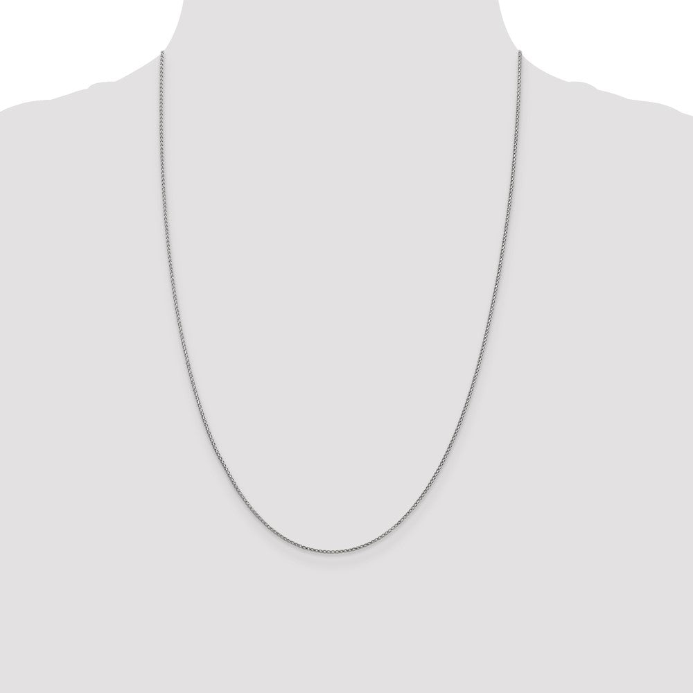 1mm D/C Open Franco Chain - White Gold