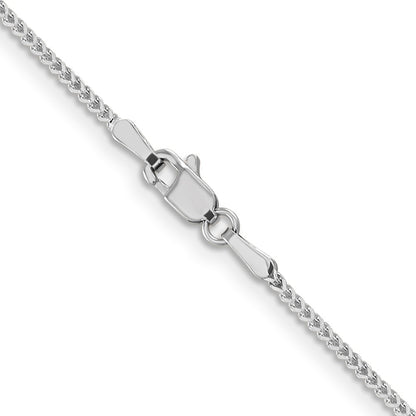 1.1mm Franco Chain 24" - White Gold