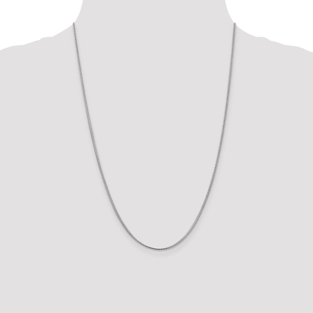1.1mm Franco Chain 24" - White Gold