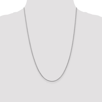 1.1mm Franco Chain 24" - White Gold