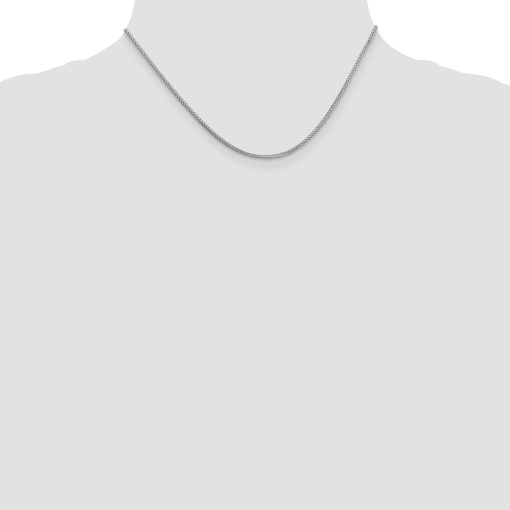 1.25mm Franco Chain - White Gold