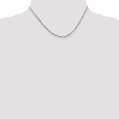 1.25mm Franco Chain - White Gold