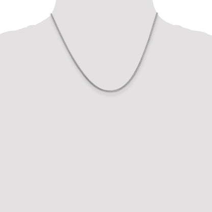 1.25mm Franco Chain - White Gold