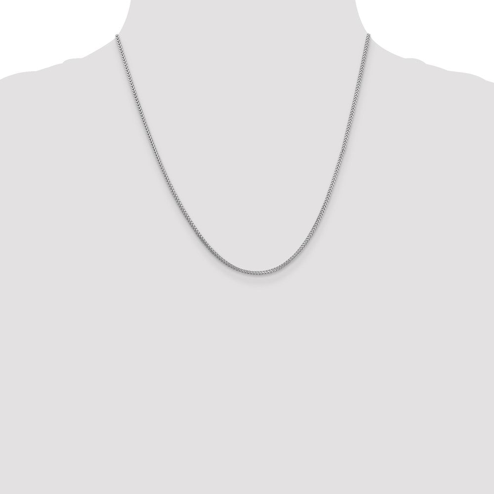 1.25mm Franco Chain - White Gold