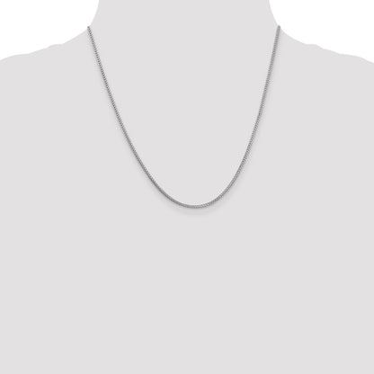 1.25mm Franco Chain - White Gold