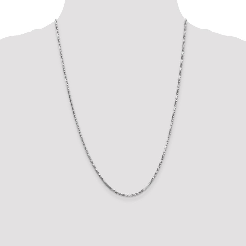 1.25mm Franco Chain - White Gold