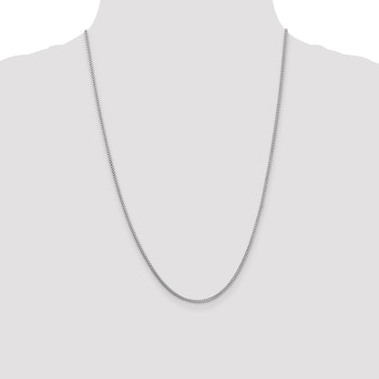 1.25mm Franco Chain - White Gold