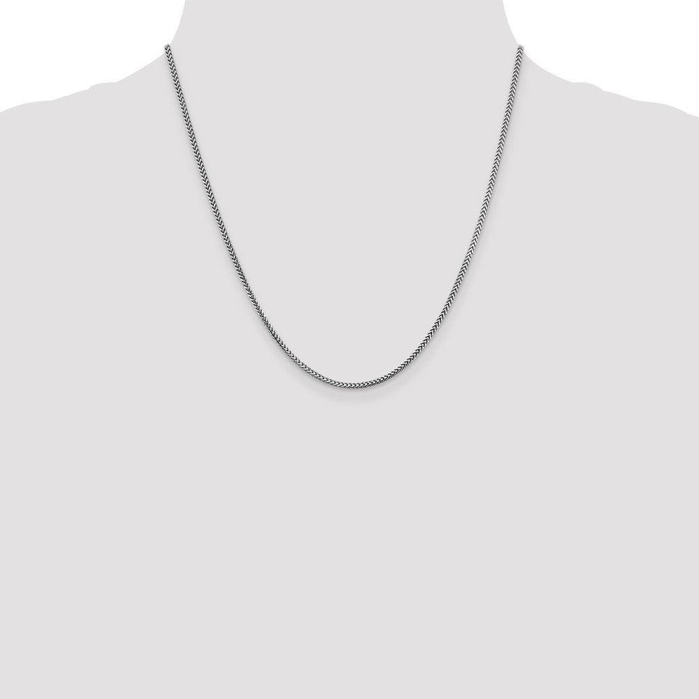 1.5mm Franco Chain - White Gold