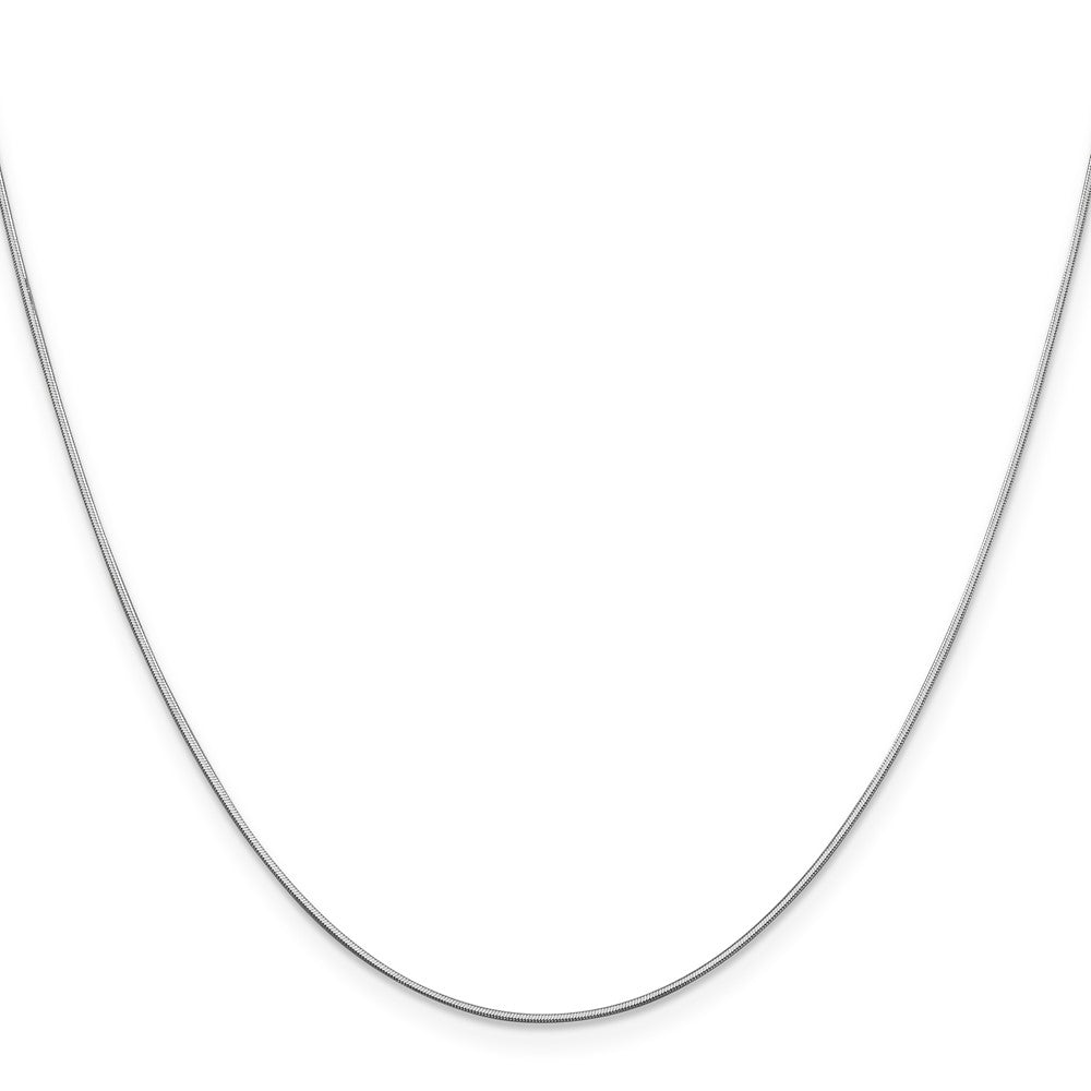 .8mm D/C Octagonal Snake Chain - White Gold