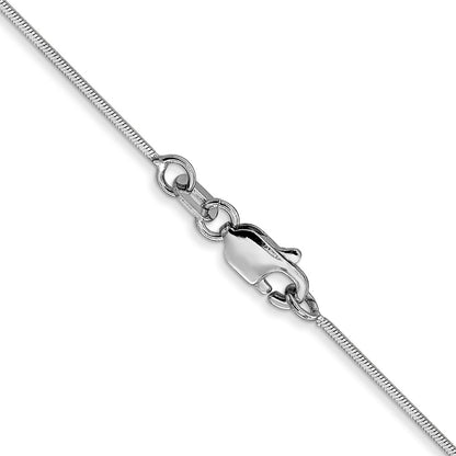 .8mm D/C Octagonal Snake Chain - White Gold