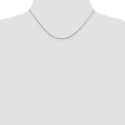 .8mm D/C Octagonal Snake Chain - White Gold