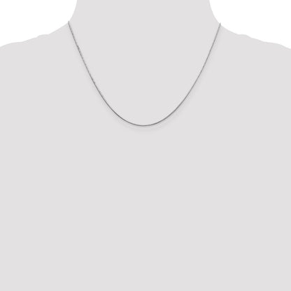 .8mm D/C Octagonal Snake Chain - White Gold