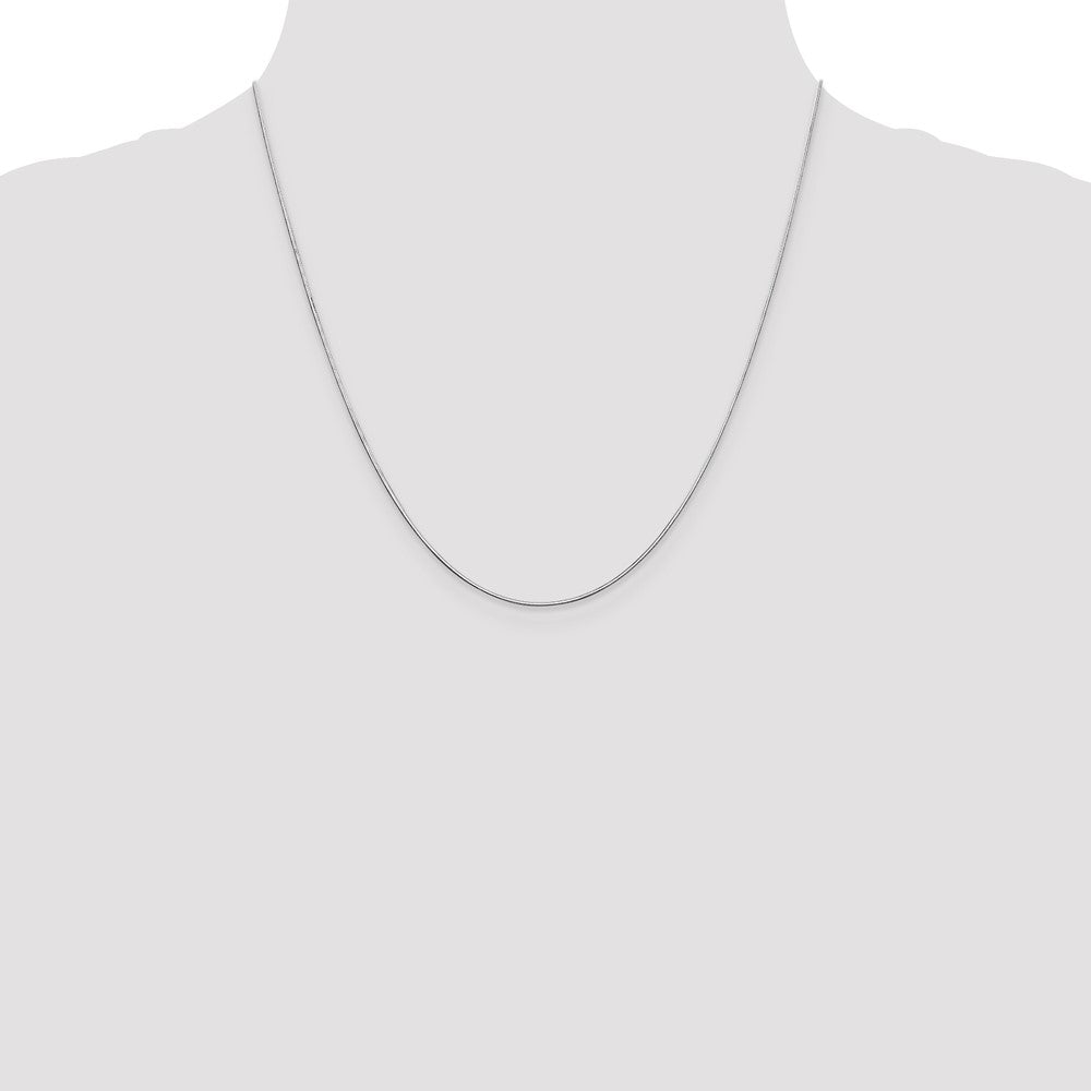.8mm D/C Octagonal Snake Chain - White Gold