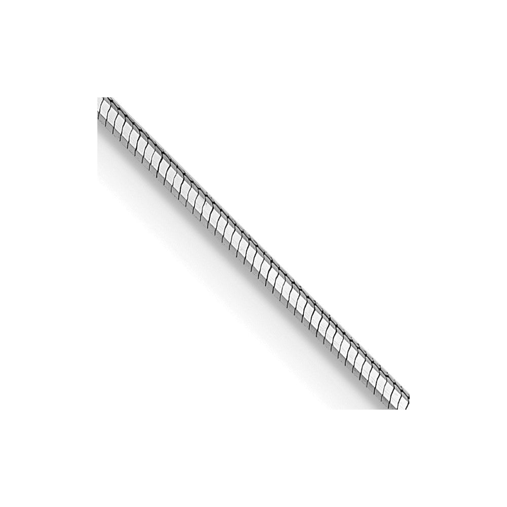 .8mm D/C Octagonal Snake Chain - White Gold