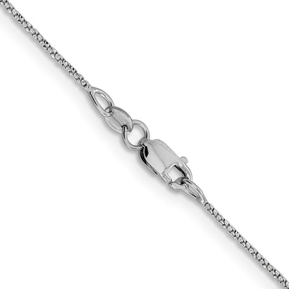 .9mm D/C Twisted Box Chain - White Gold