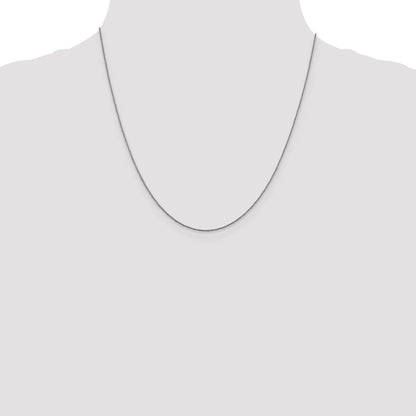 .9mm D/C Twisted Box Chain - White Gold
