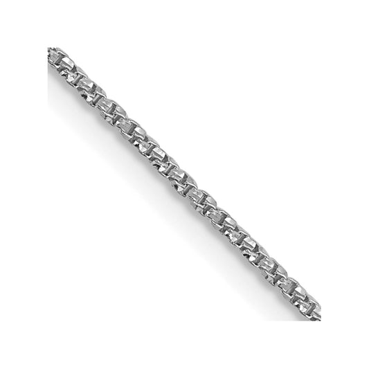 .9mm D/C Twisted Box Chain - White Gold
