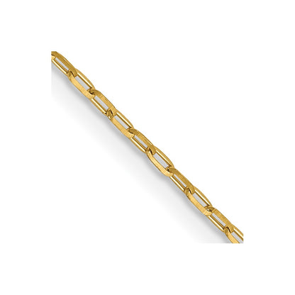 1mm D/C Open Long Link Cable Chain - Yellow Gold