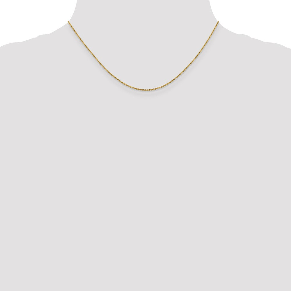 1.15mm D/C Oval Link Chain - Yellow Gold