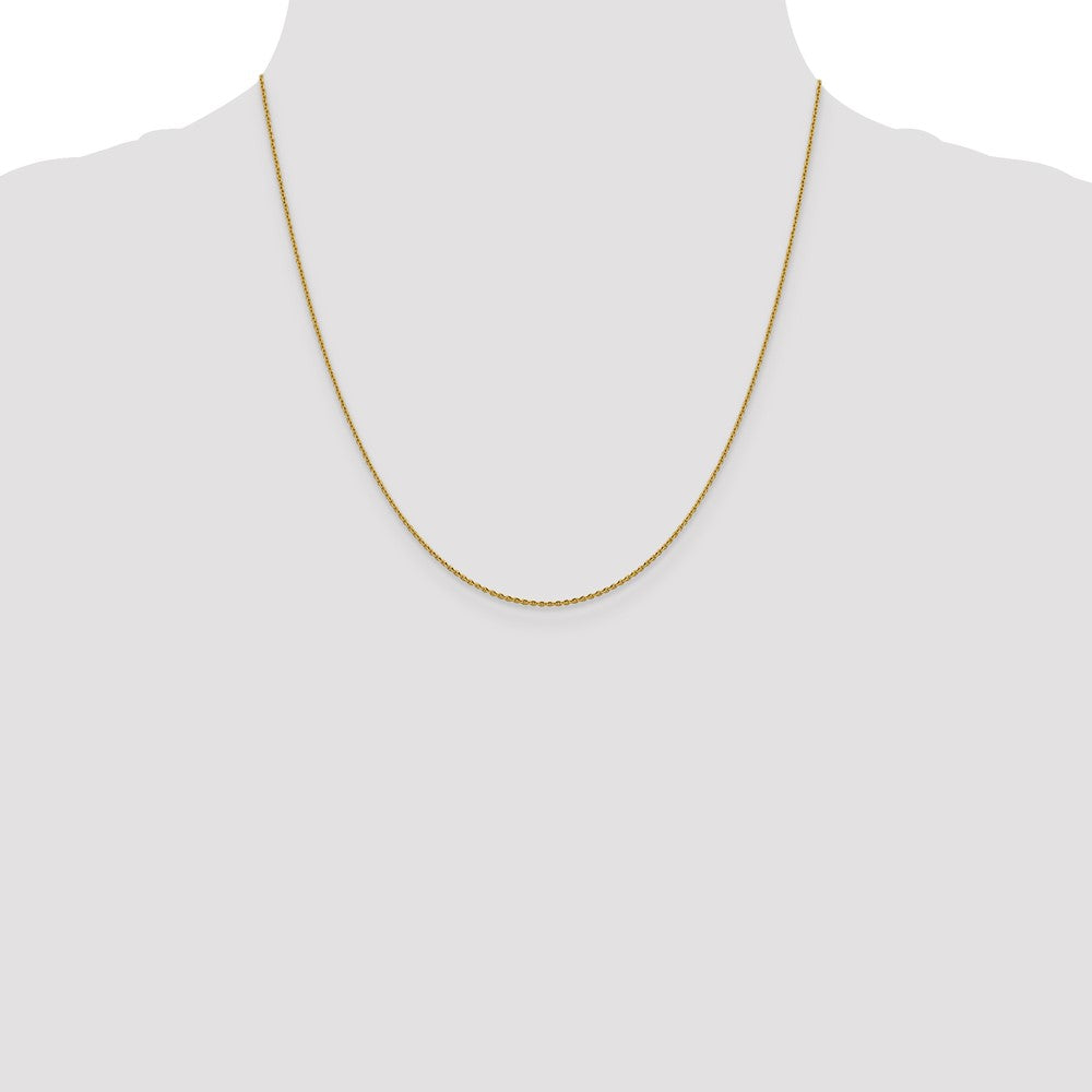 1.15mm D/C Oval Link Chain - Yellow Gold