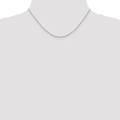 1.15mm D/C Oval Link Chain - White Gold