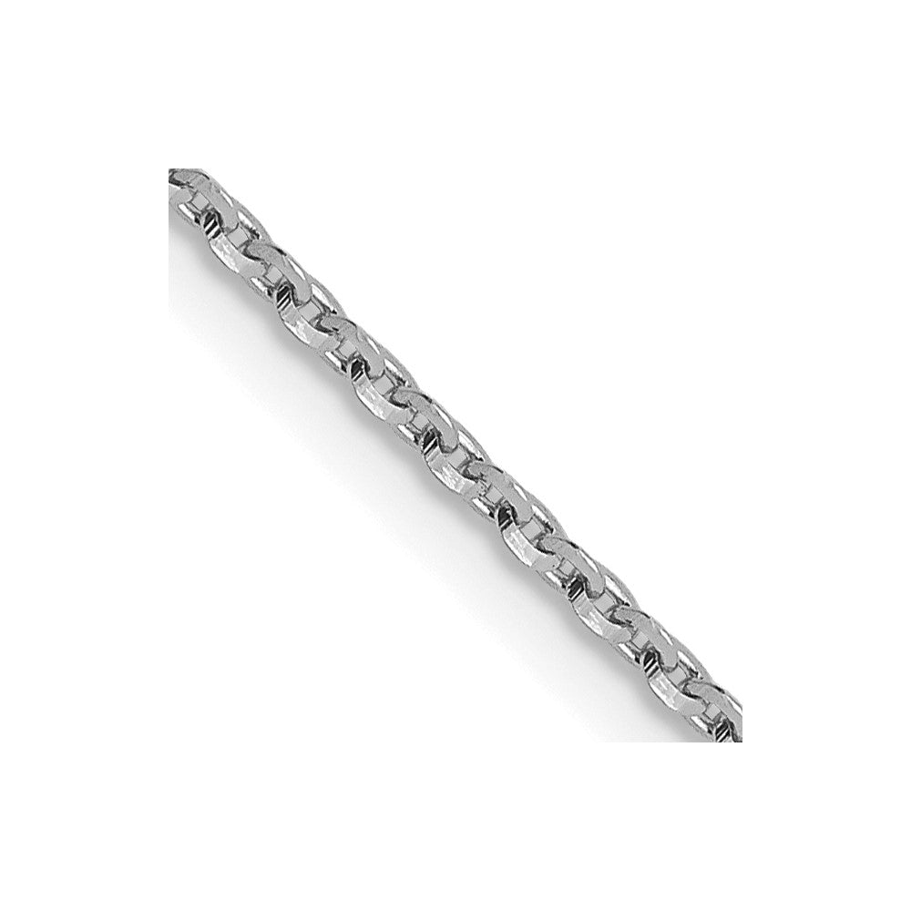 1.15mm D/C Oval Link Chain - White Gold