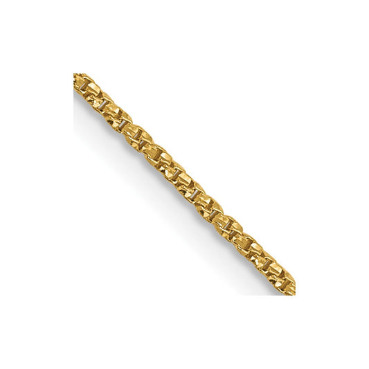 .9mm D/C Twisted Box Chain - Yellow Gold