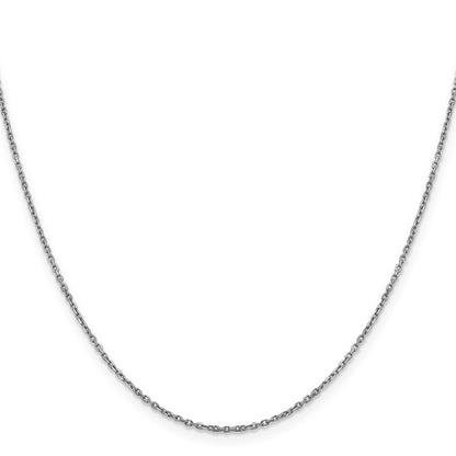 1.25mm D/C Cable Chain - White Gold