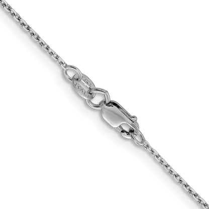 1.25mm D/C Cable Chain - White Gold