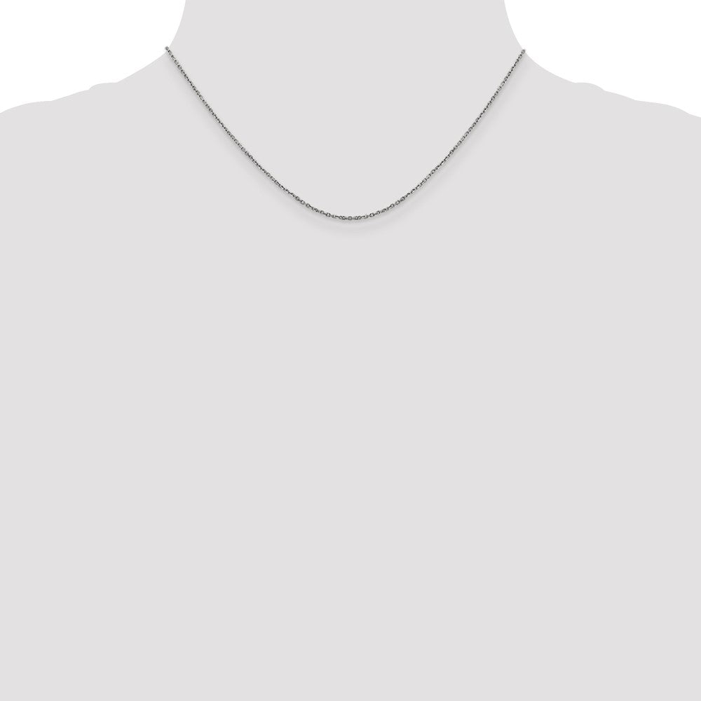1.25mm D/C Cable Chain - White Gold