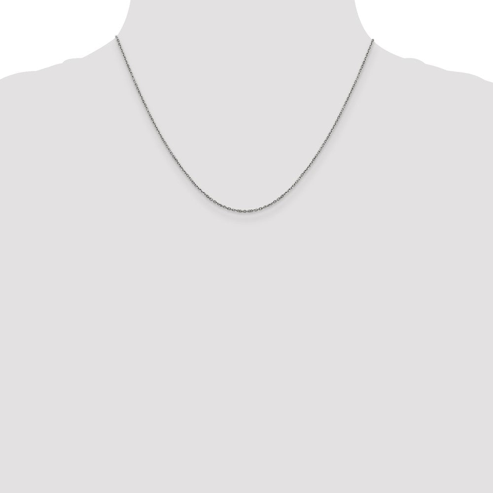 1.25mm D/C Cable Chain - White Gold