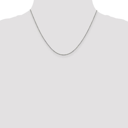 1.25mm D/C Cable Chain - White Gold