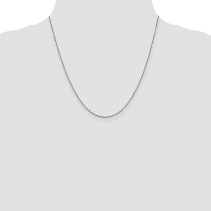 1.25mm D/C Cable Chain - White Gold
