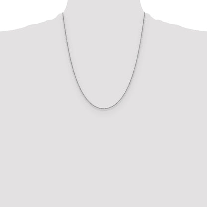 1.25mm D/C Cable Chain - White Gold